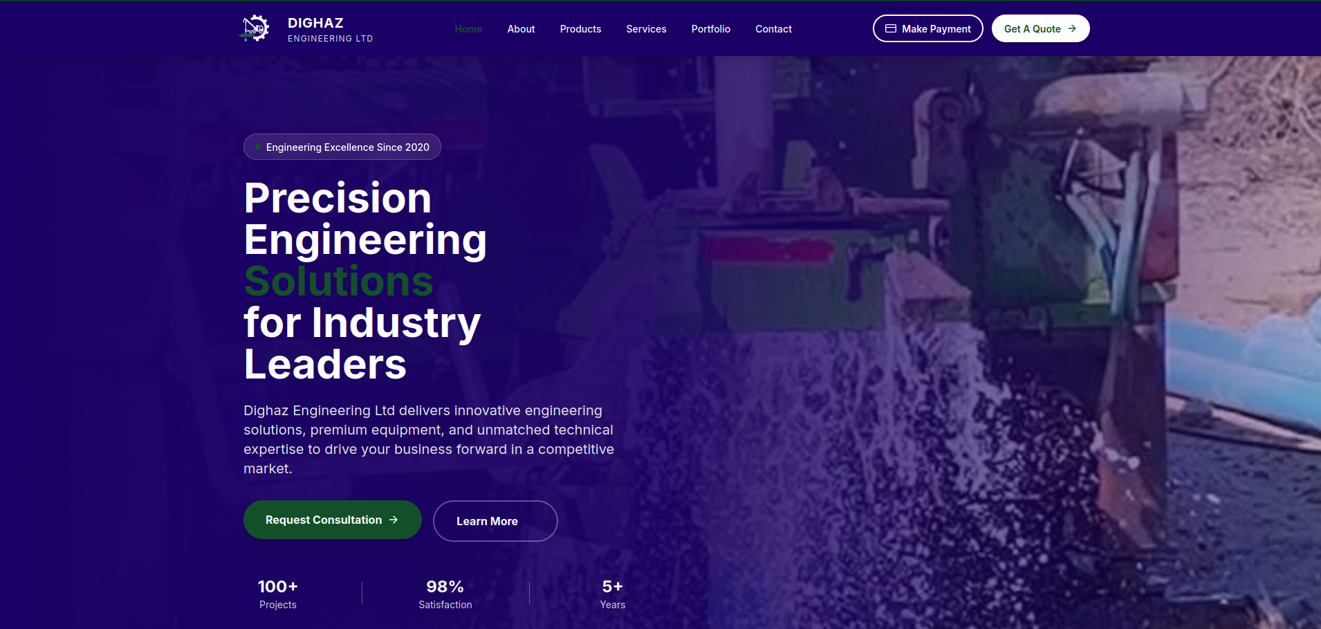 Dighaz Engineering - Industrial Web Presence